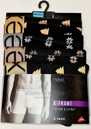NEXT Christmas Pattern A-front Luxury Men Boxers Pack Of 4