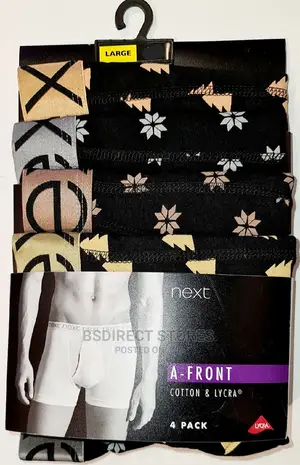 NEXT Christmas Pattern A-front Luxury Men Boxers Pack Of 4