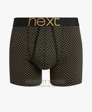 NEXT Black/Gold Pattern a-Front Luxury Men Boxers Pack of 4