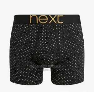 NEXT Black/Gold Pattern a-Front Luxury Men Boxers Pack of 4