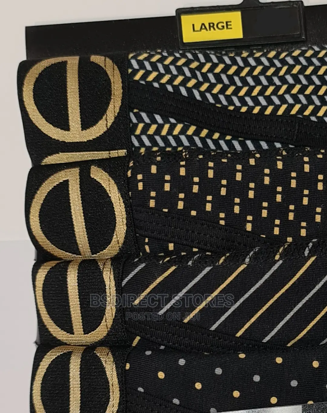 NEXT Black/Gold Pattern a-Front Luxury Men Boxers Pack of 4