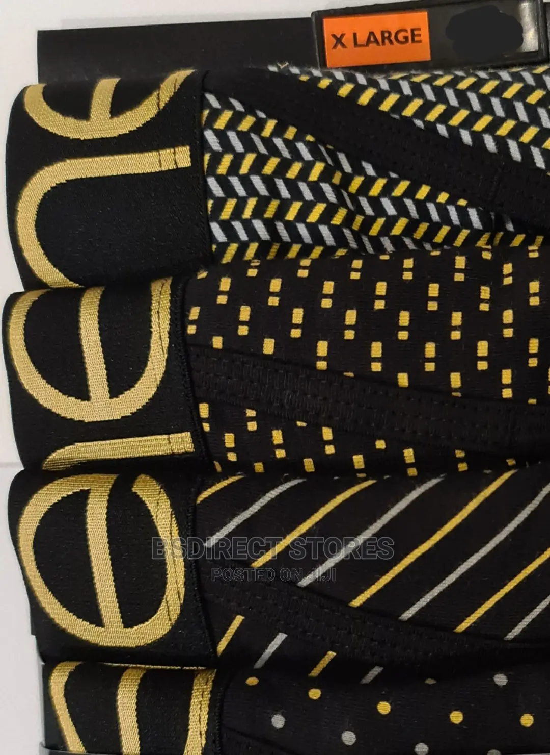 NEXT Black/Gold Pattern a-Front Luxury Men Boxers Pack of 4