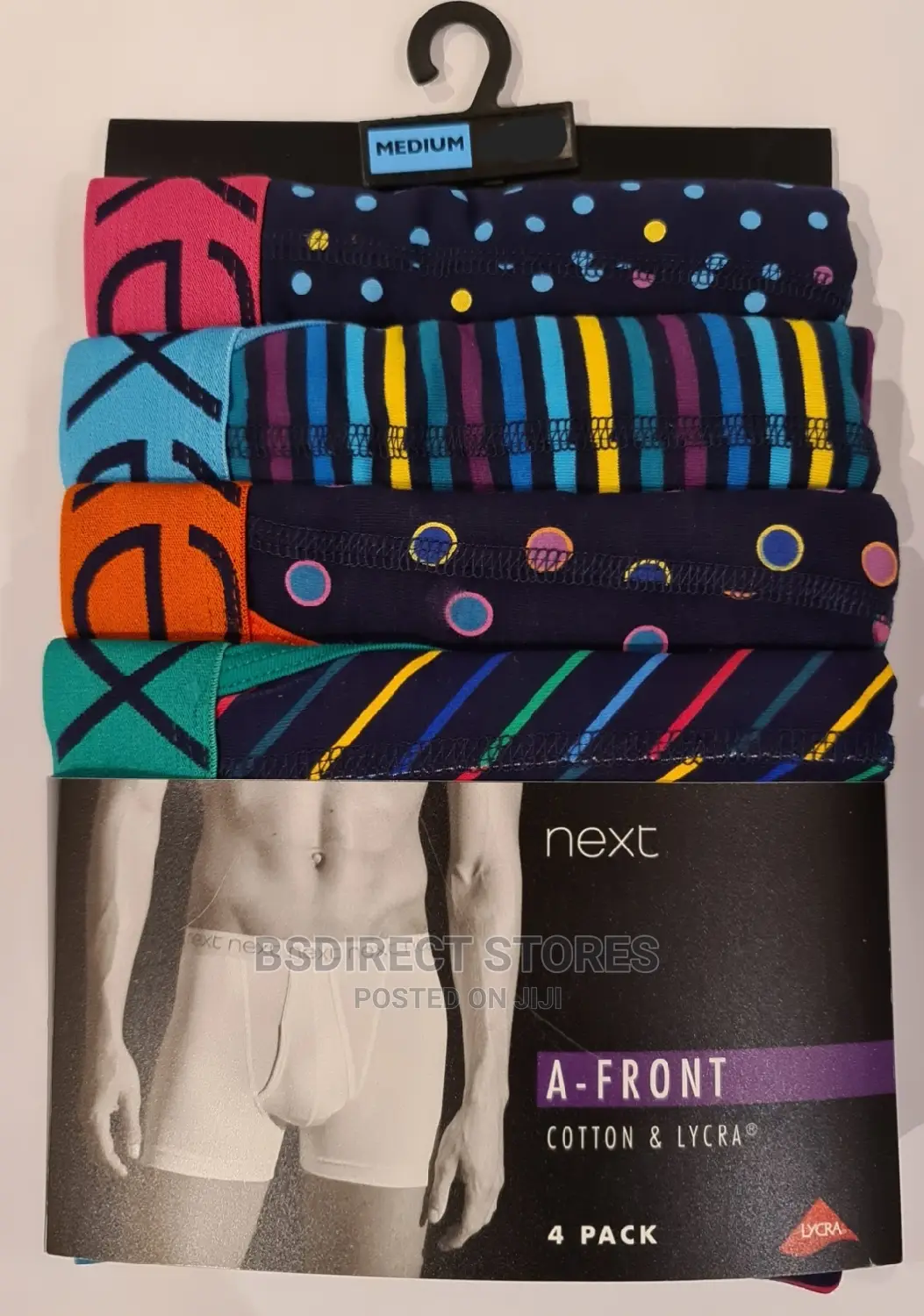 NEXT Multi Patterned a-Front Luxury Men Boxers Pack of Four