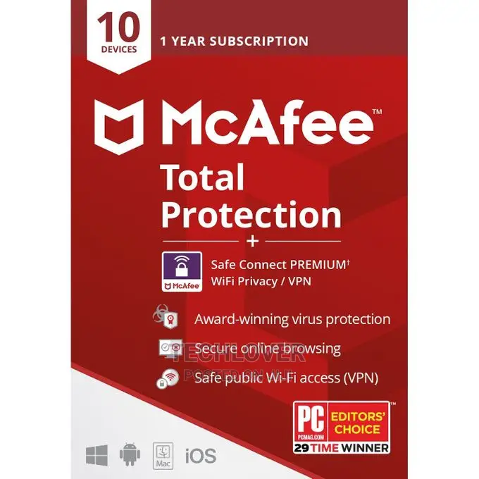 McAfee Total Protection 10 Device 1 Year