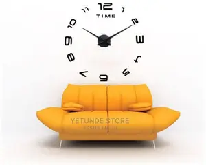 Yellow 3D Wall Clock