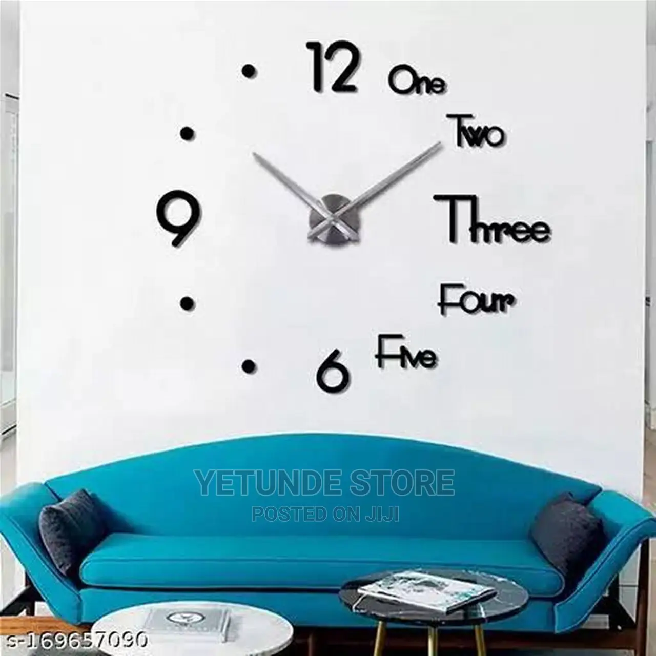 Teal Wall Clock 3D
