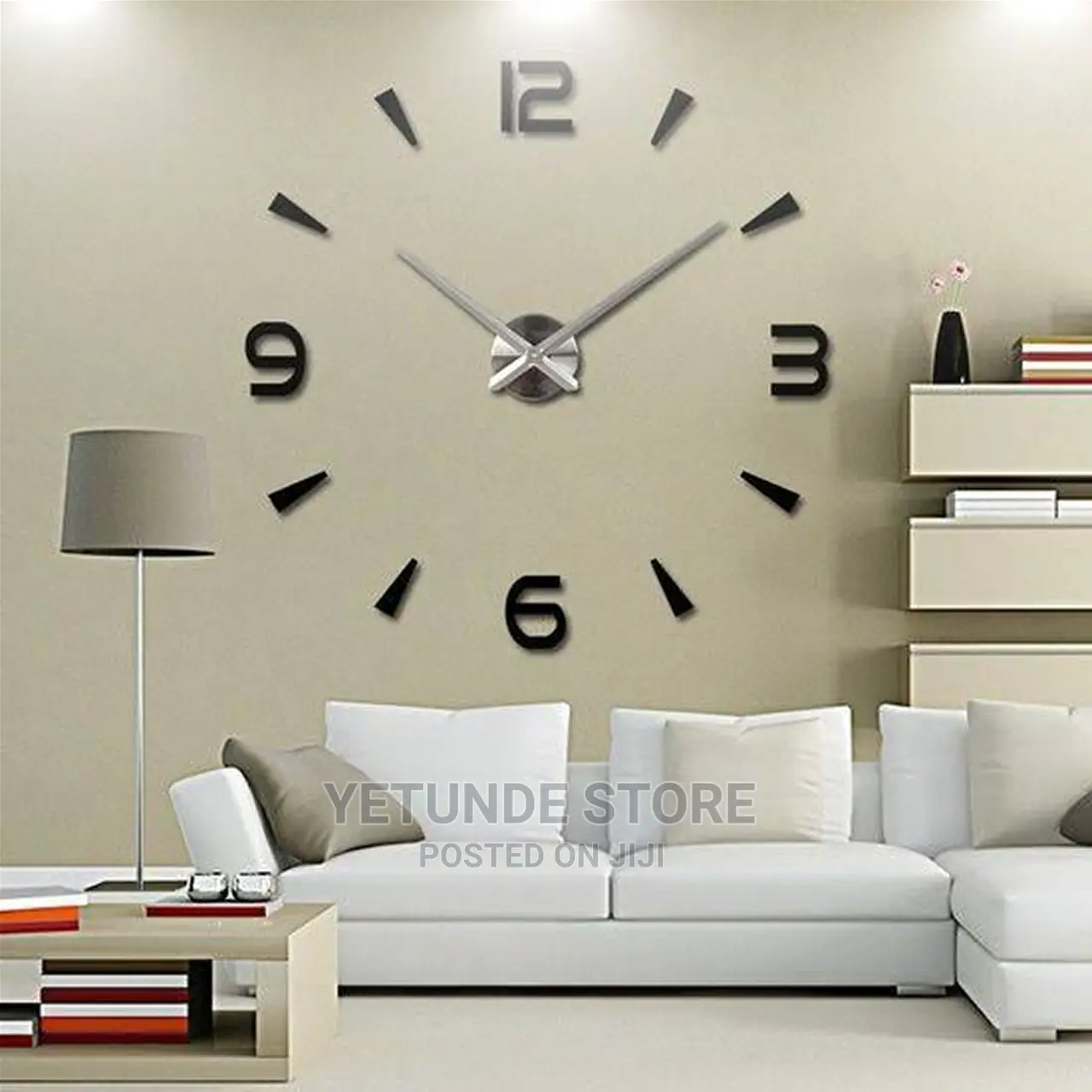 Orangered 3D Wall Clock