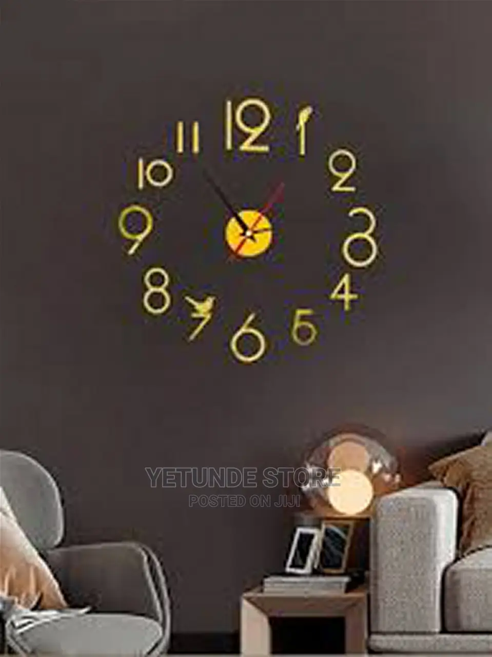 Maroon 3d Wall Clock