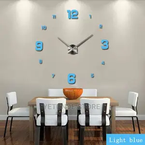 Light Blue 3D Wall Clock
