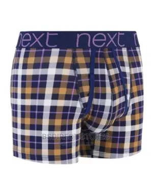 NEXT a-Front Bright Check Luxury Cotton Boxers Pack of Four