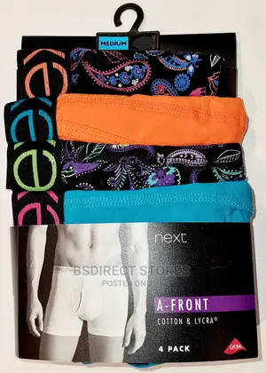 NEXT a-Front Tartan Check Luxury Men Cotton Boxers Pack of 4