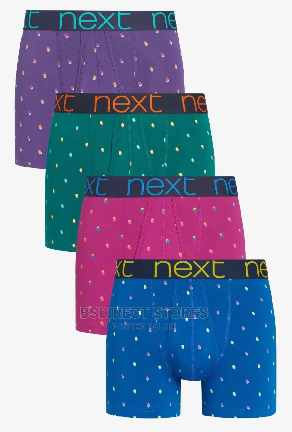 NEXT A-front Colour Spot Pattern Luxury Men Boxers Pack Of 4