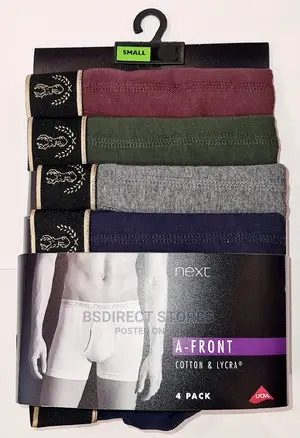 NEXT a-Front Dark Colours Luxury Men Cotton Boxers Pack of 4