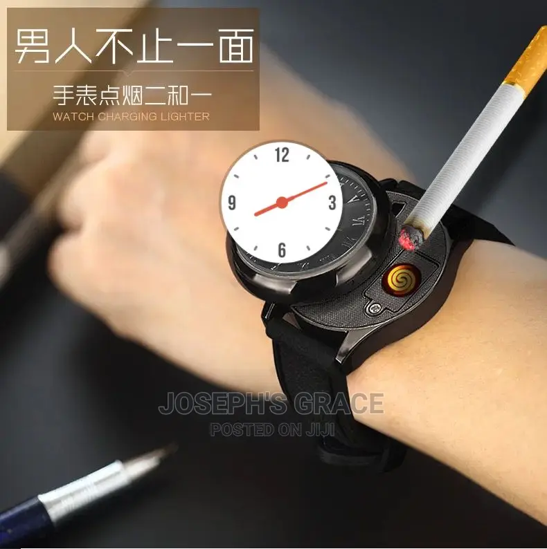 LED Lazer Lighter Watch With USB Charger.