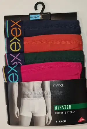 NEXT Hipsters Bright Colour Luxury Cotton Boxers Pack of 4