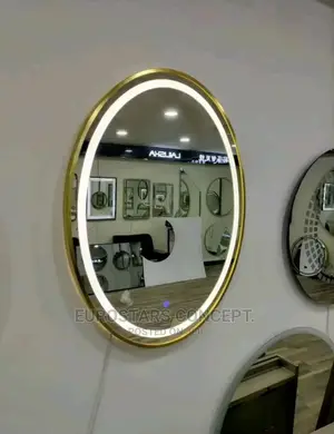 Gold Frame Mirror With Light