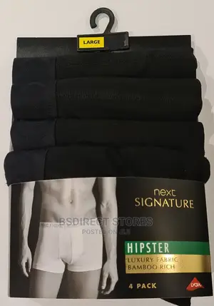 NEXT Signature Hipsters Black Luxury Fabric Bamboo Rich