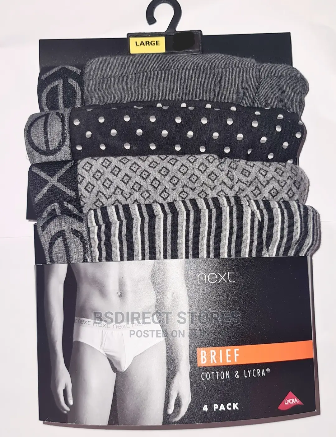 NEXT Hipsters Briefs Grey Pattern Luxury Boxers Pack of 4