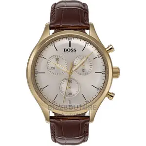 Original HUGO BOSS Leather Strap Watch Available in Store
