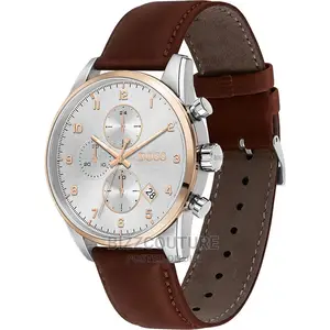 Original HUGO BOSS Leather Strap Watch Available in Store