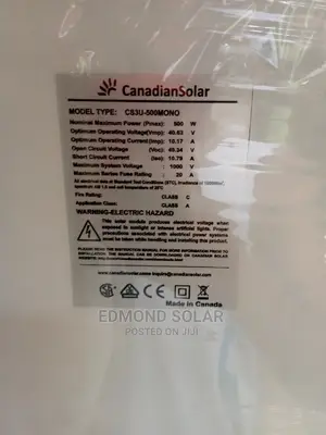 Quality Canadian 500W Mono Crystalline Solar Panel.