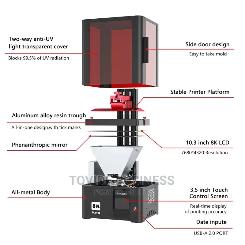 KP8 UV LCD 3D Printer Dental 3d Printer Resin