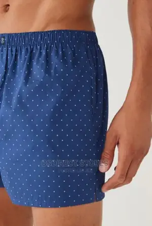 NEXT Blue Pattern Woven Luxury 100% Pure Cotton Men Boxers