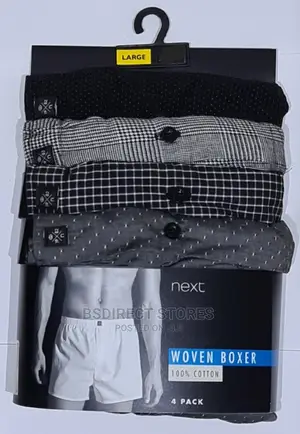 NEXT Grey Pattern Woven Luxury 100% Pure Cotton Men Boxers