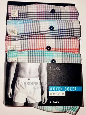 NEXT Bright Check Woven Luxury 100% Pure Cotton Men Boxers