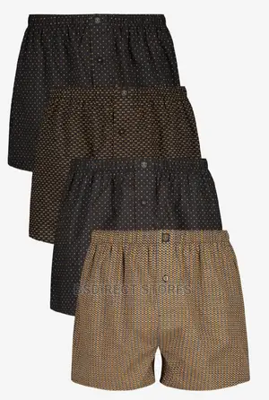 NEXT Brown Pattern Woven Luxury 100% Pure Cotton Men Boxers