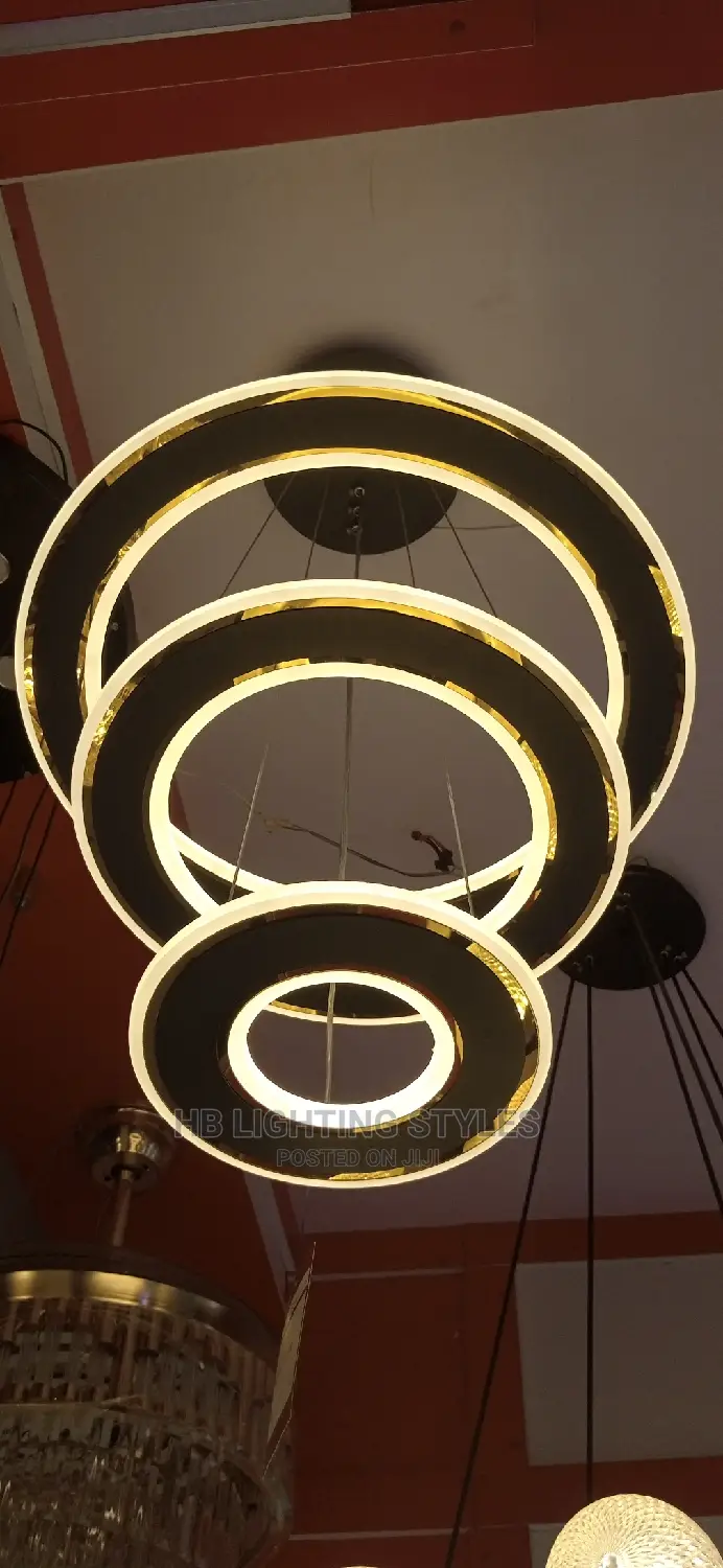 Modern 3 in 1 Nordic Ring LED Dropping Chandelier Light.