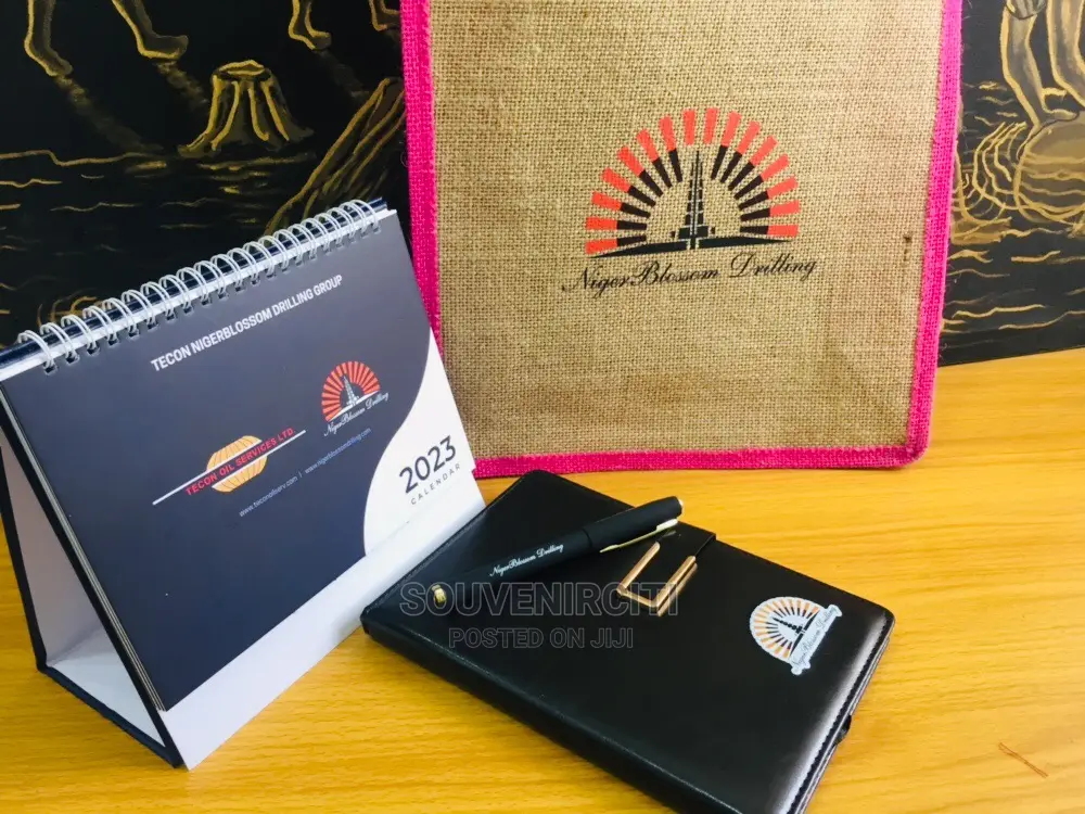 Jute Bag - Desktop Calender - Notepad -Pen