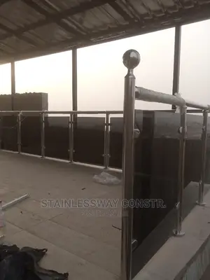 Dark Grey Glass Railing Sit-Out Porch