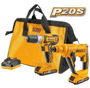 Lithium-Ion Cordless Drill and Rotary Hammer 2 PCS Combo Kit