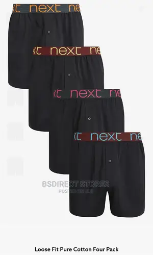 NEXT Neon Waistband Loose Fit Luxury 100% Pure Cotton Boxers