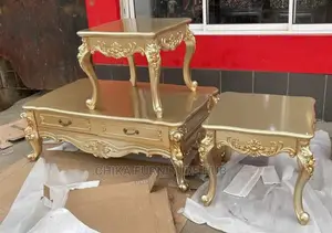 Quality Gold Centre Table With Stools
