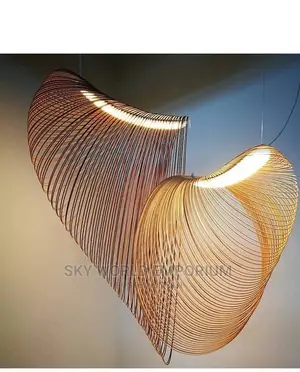 Single Wooden LED Chandeliers Lighting