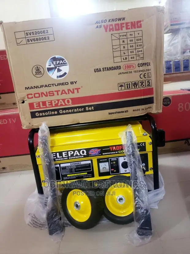 Brand New Elepaq Constant(Sv6800e2)4.5kva Generator/Copper/