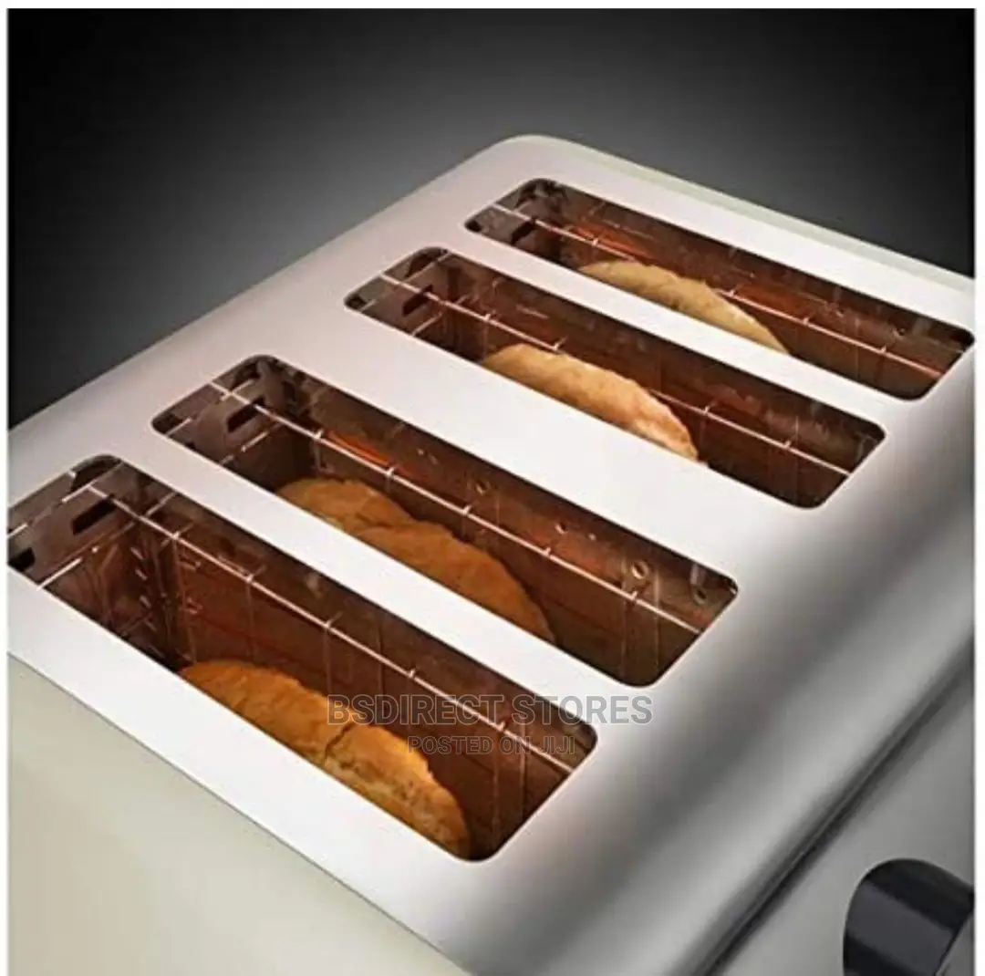 Essentials Wide Slot 4 Slice Toaster Adjustable Browning
