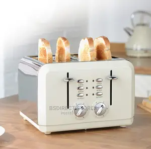 Essentials Wide Slot 4 Slice Toaster Adjustable Browning