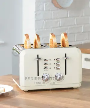 Essentials Wide Slot 4 Slice Toaster Adjustable Browning