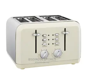 Essentials Wide Slot 4 Slice Toaster Adjustable Browning