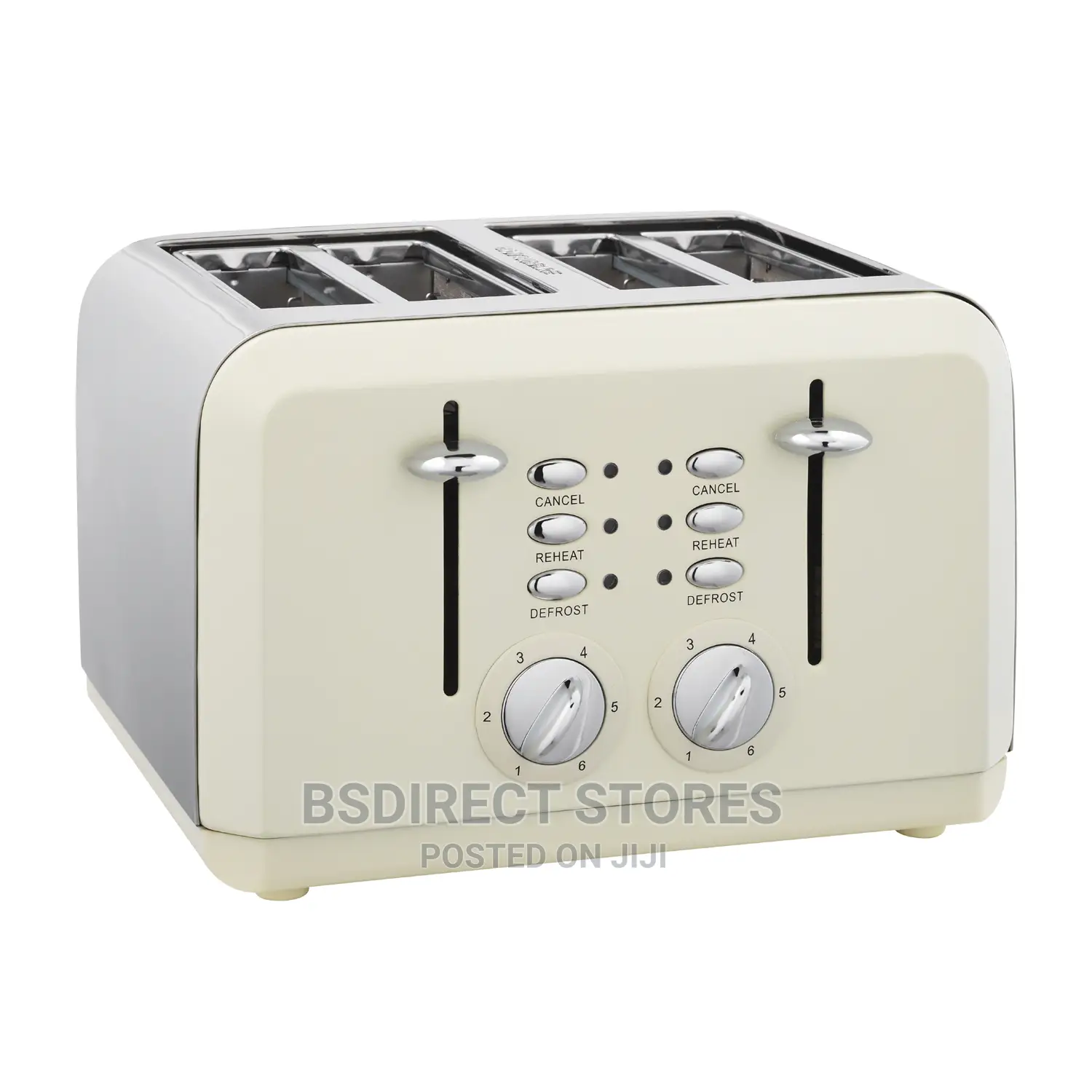 Essentials Wide Slot 4 Slice Toaster Adjustable Browning