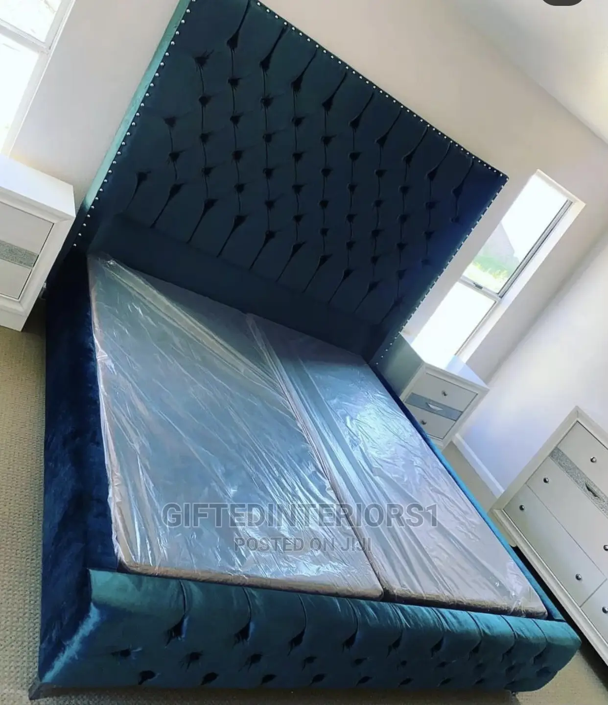 6 by 6 Tufted Bedframe