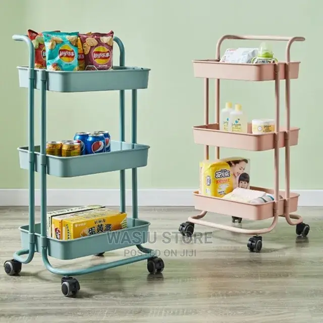 3-Tier Iron Multifunction Trolley / Utility Cart