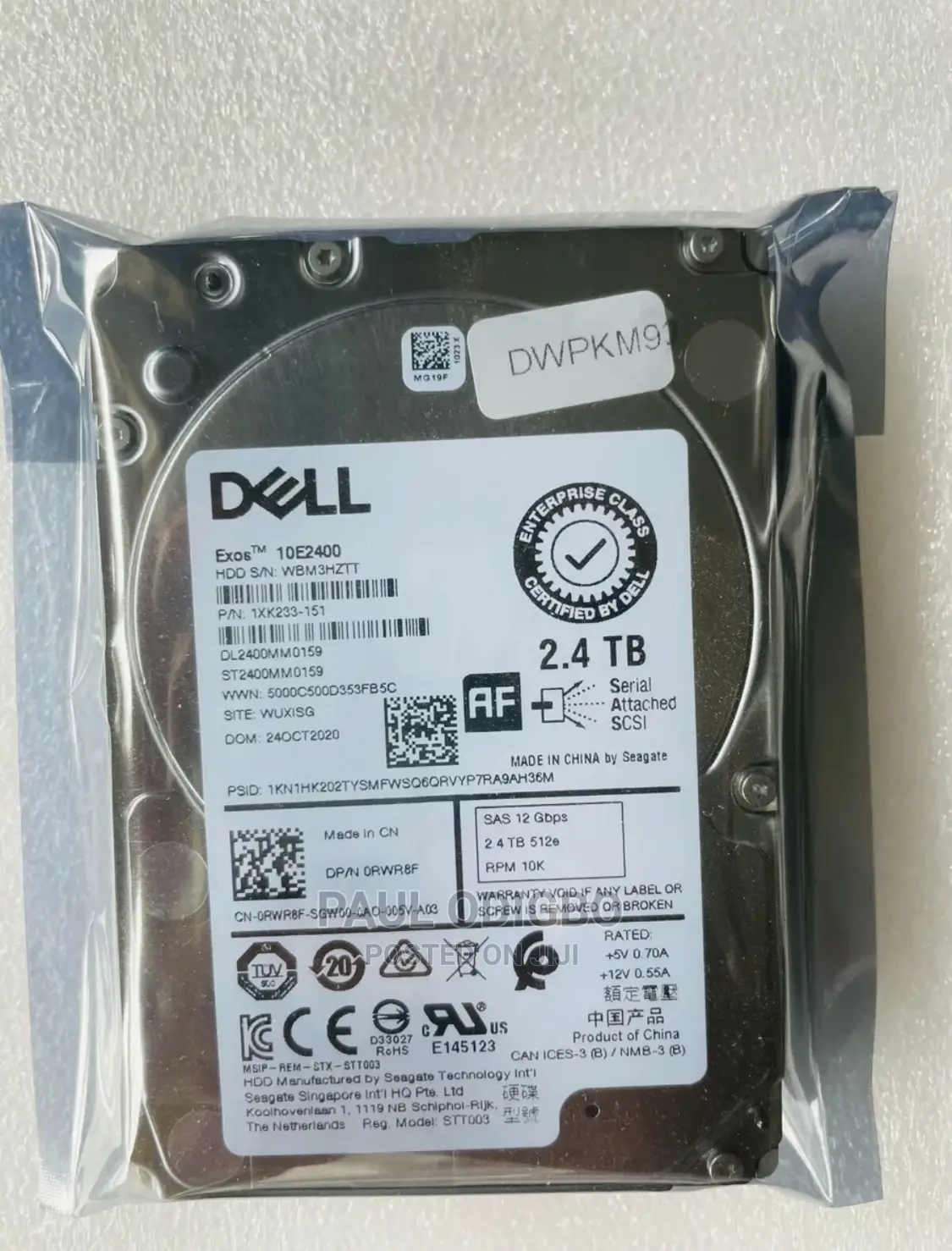 Dell Rwr8f 2.4tb Sas 2.5" 12gbps HDD Hard Drive St2400mm