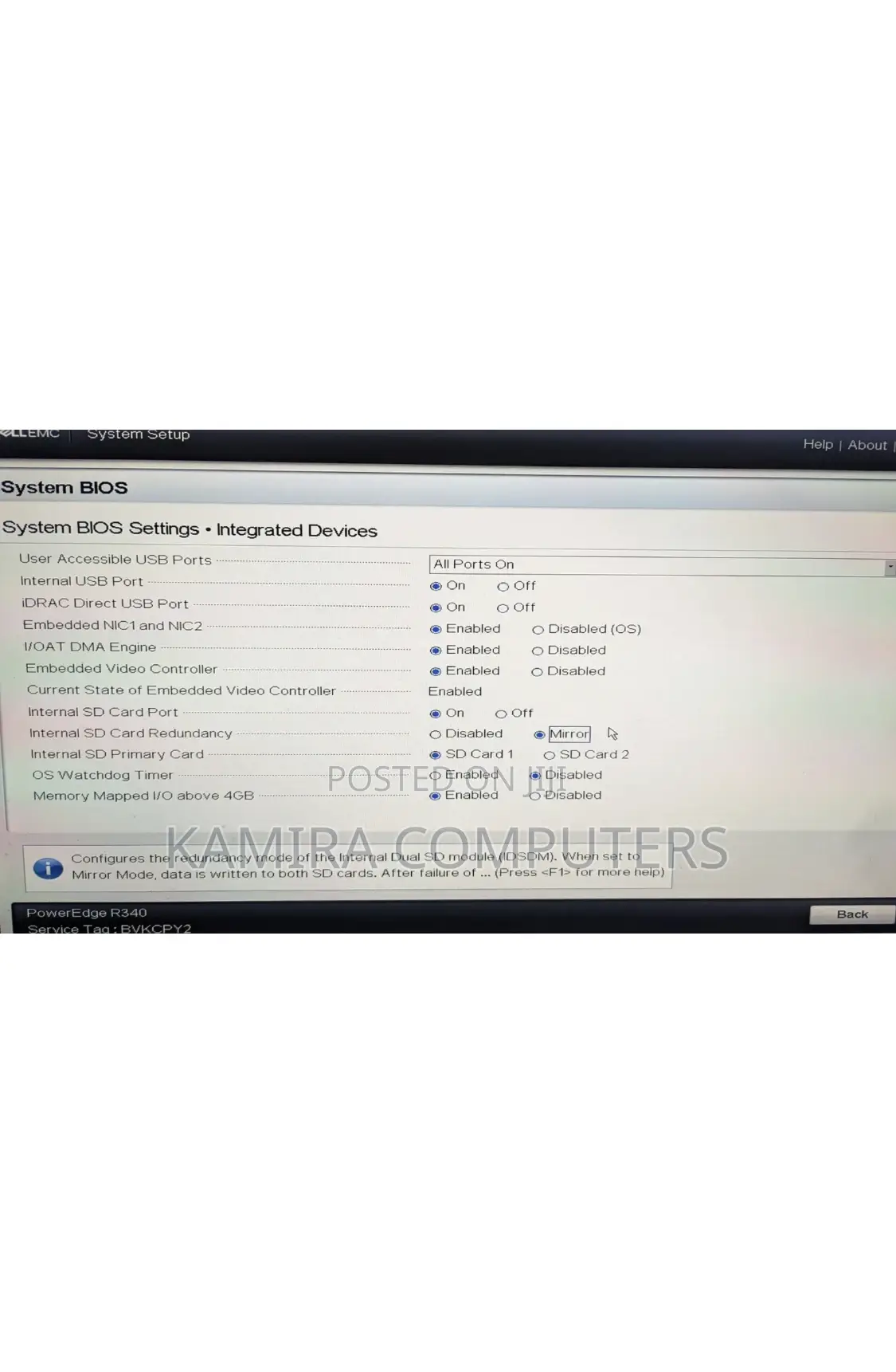Server Dell PowerEdge R330 64GB Intel Xeon HDD 2T