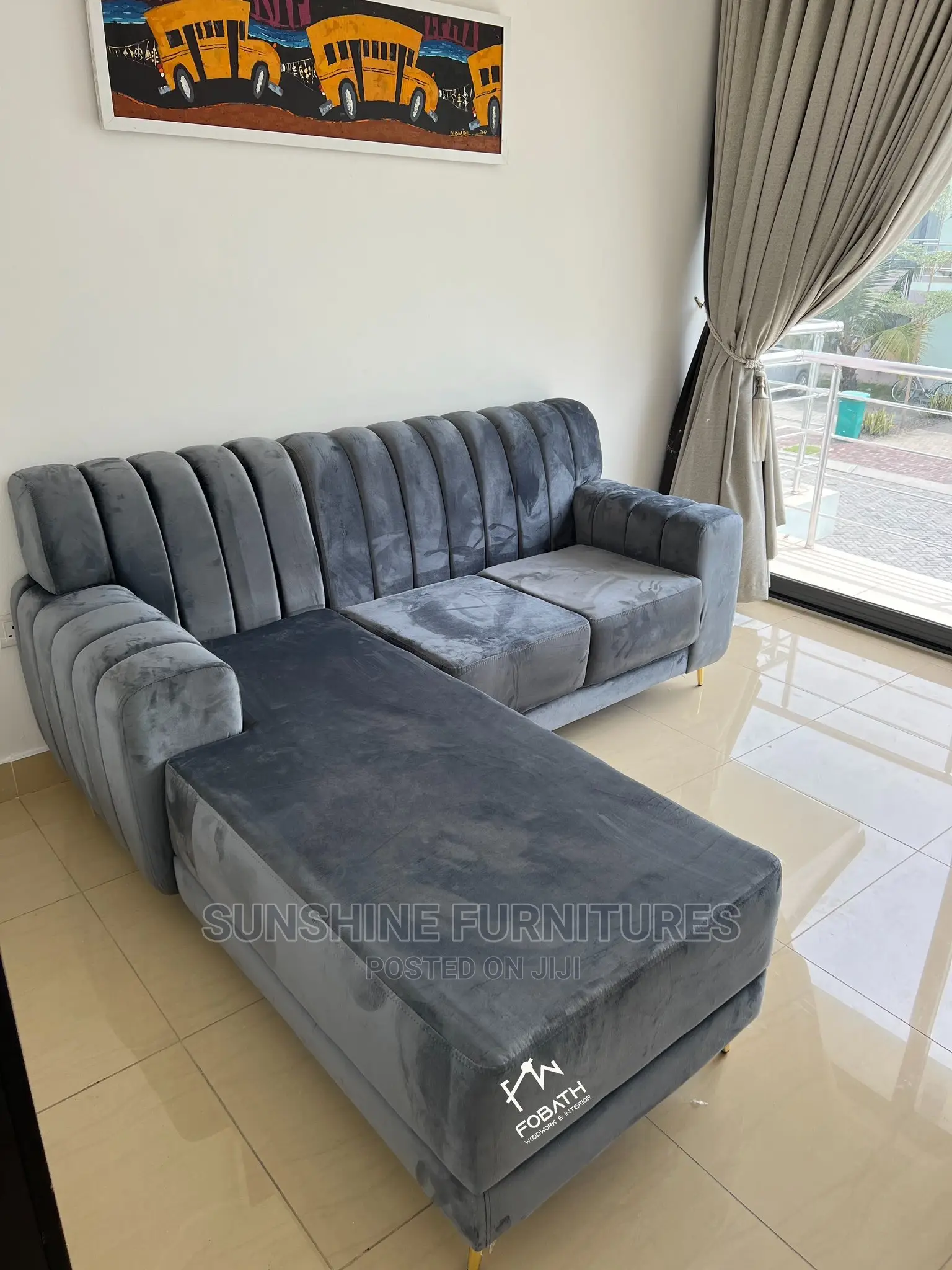 Tufted L Shaped Sofa