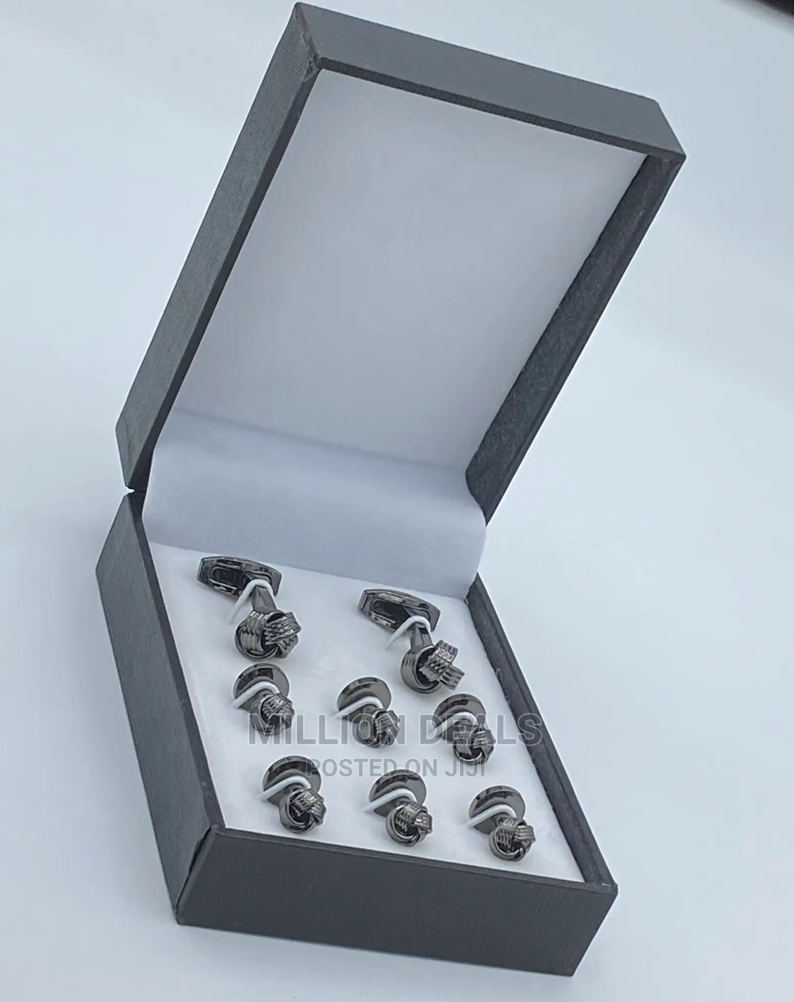 Black Unique Cufflinks Set