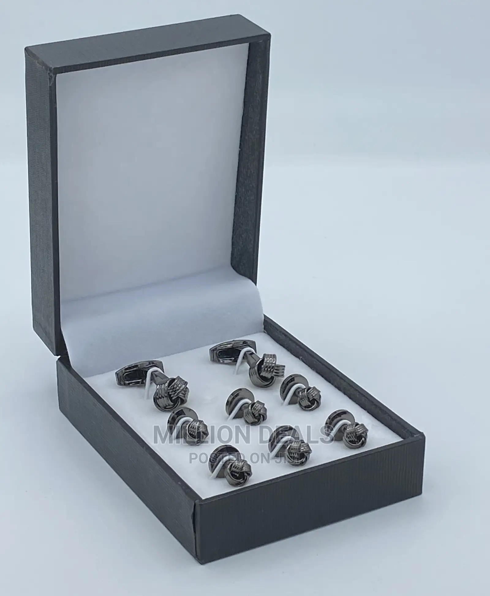 Black Unique Cufflinks Set